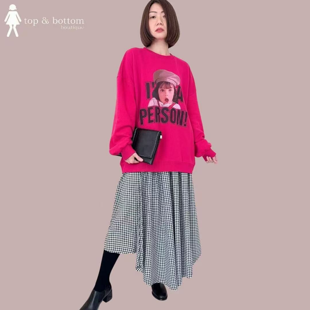 "I AM A PERSON" PRINTED LONG SWEATS