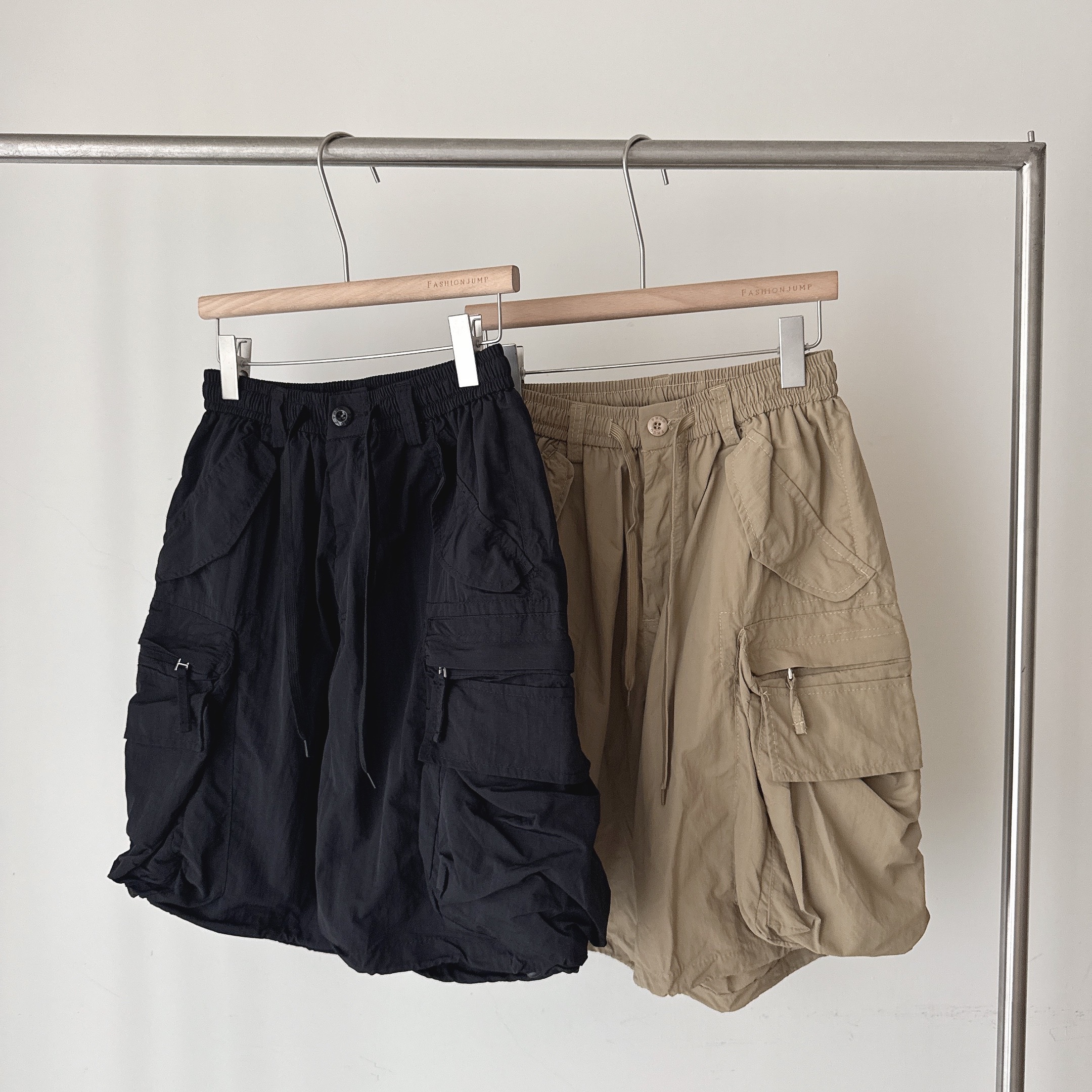 （現貨）WP052 機能 立體 多口袋 拉鍊 工裝 五分褲