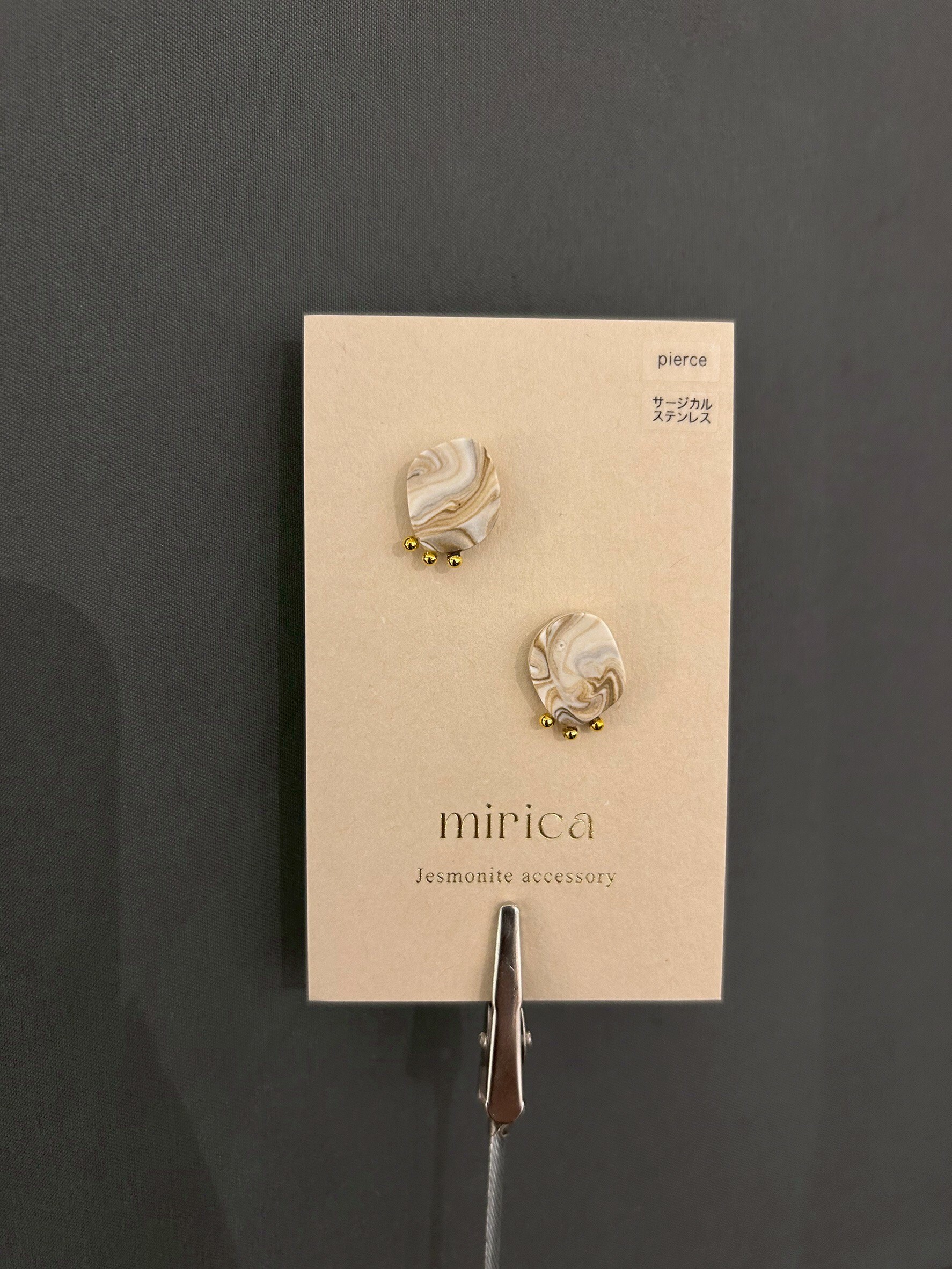 [mirica] 隨性方形耳針 | NO.11