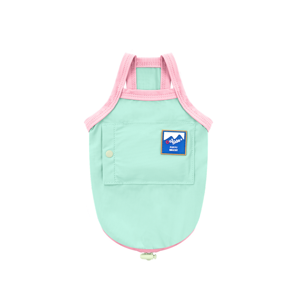 puppygallery｜外出涼感背心 蘋果綠