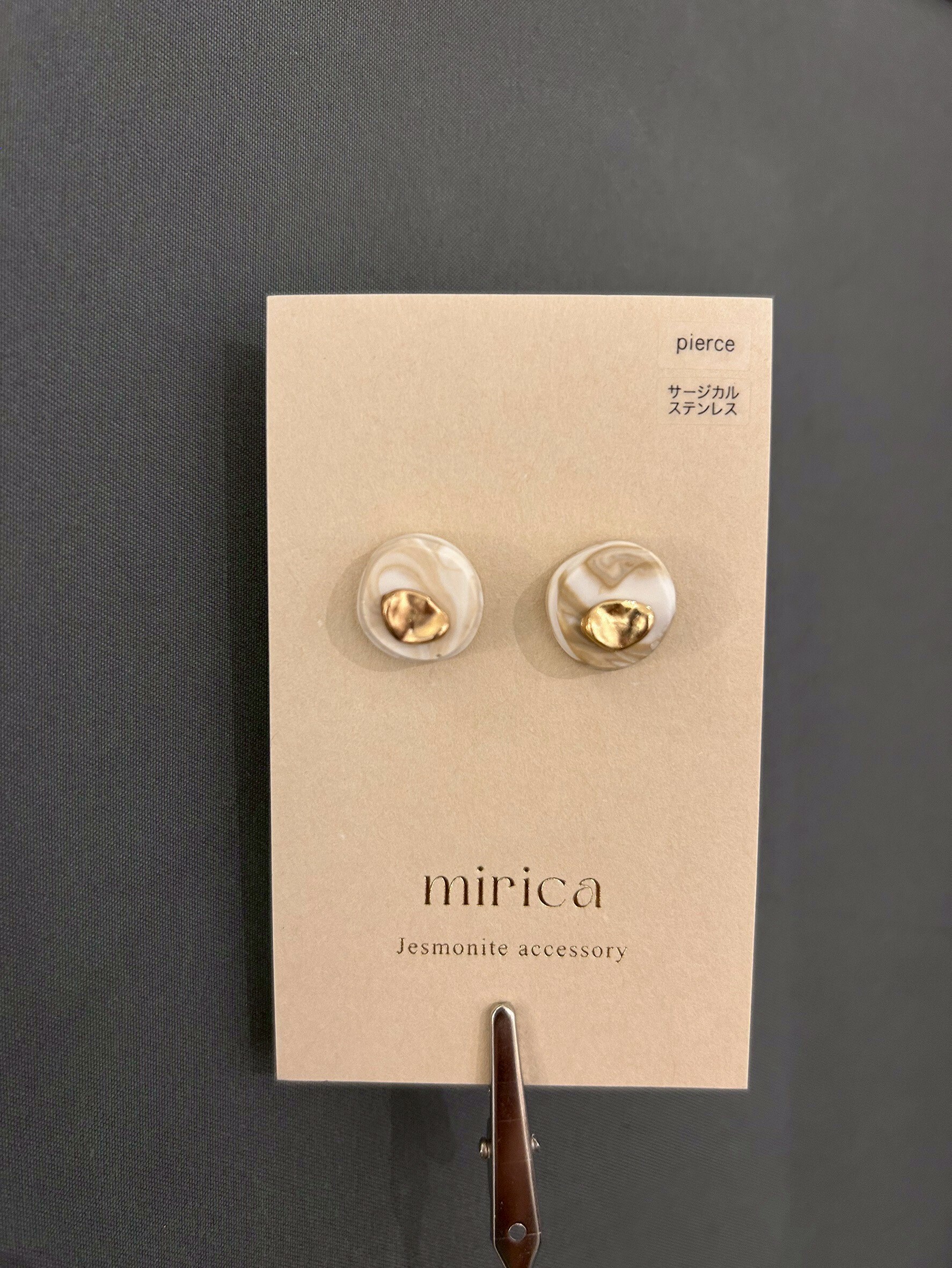[mirica] 鈕扣耳針 | NO.14