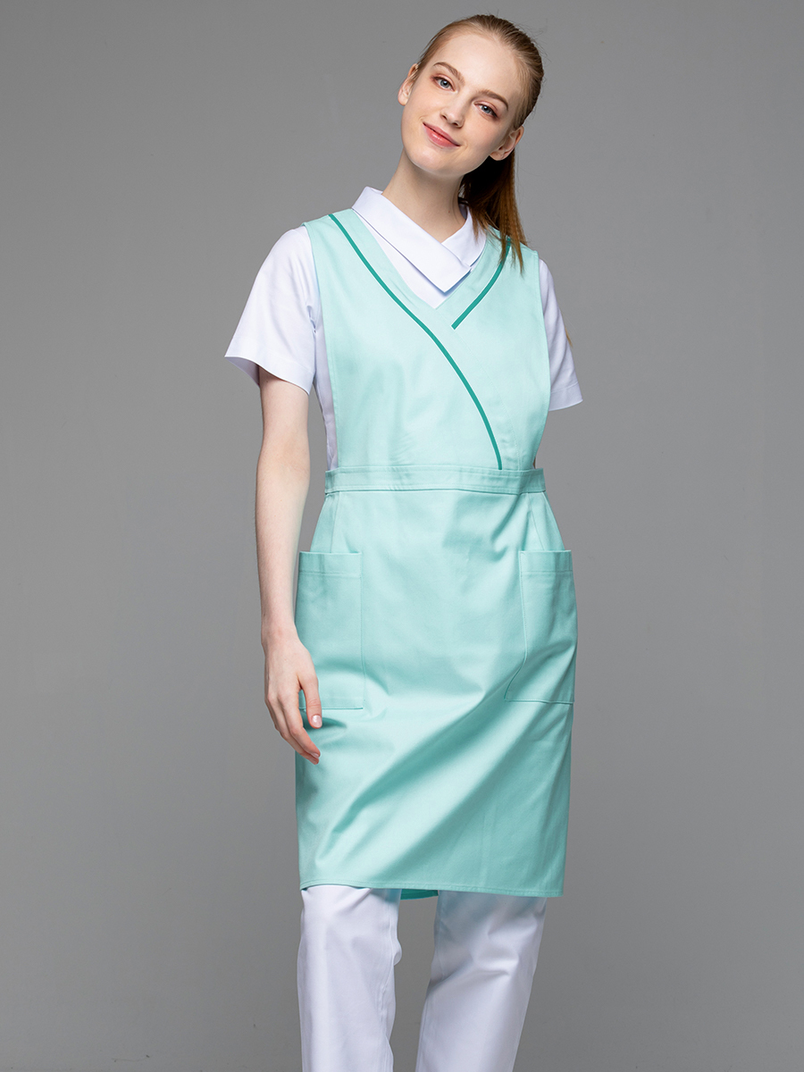 【 B603-D0 】無防潑水圍裙-B立挺布-天堂藍