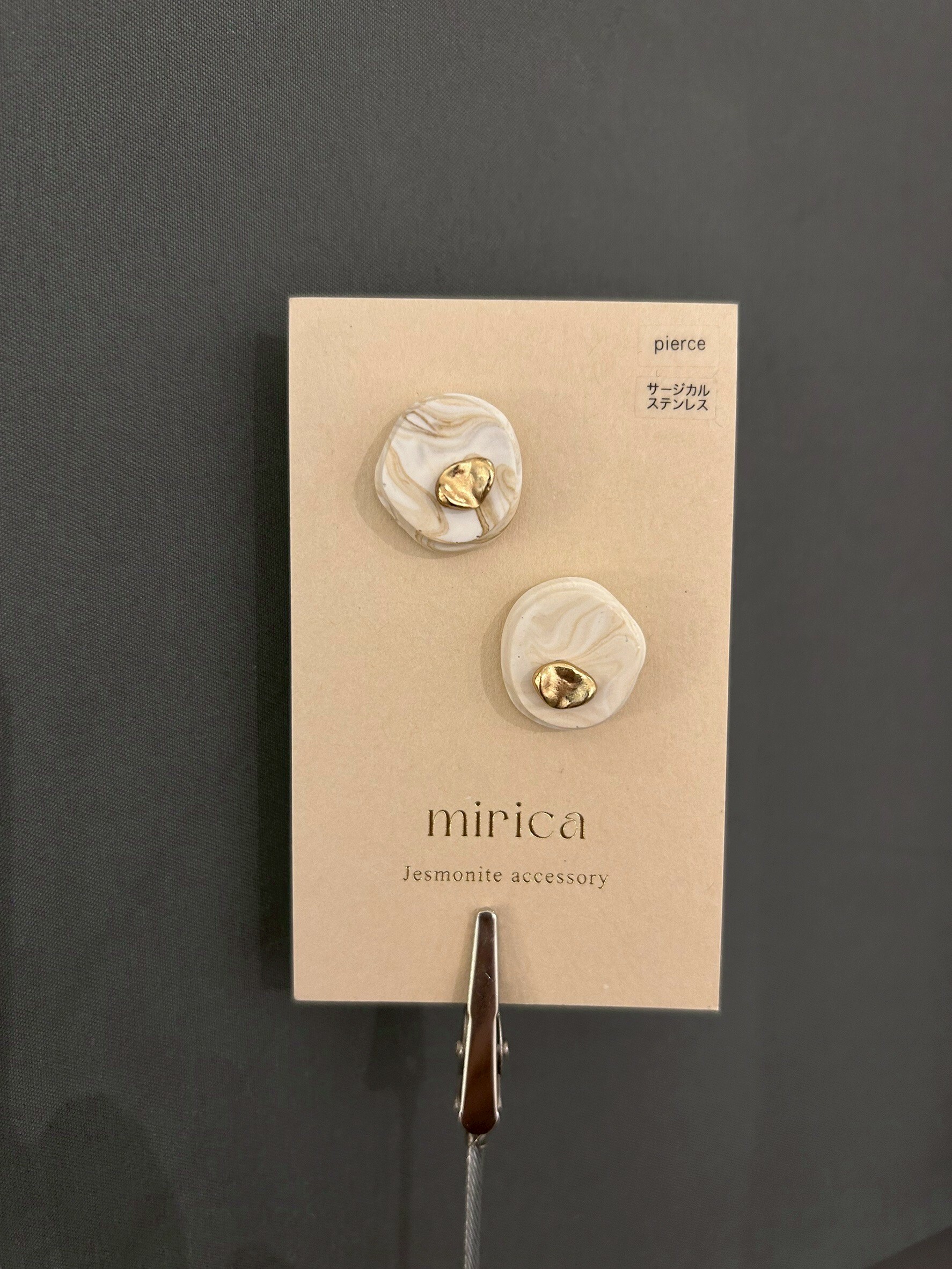 [mirica] 鈕扣耳針 | NO.16