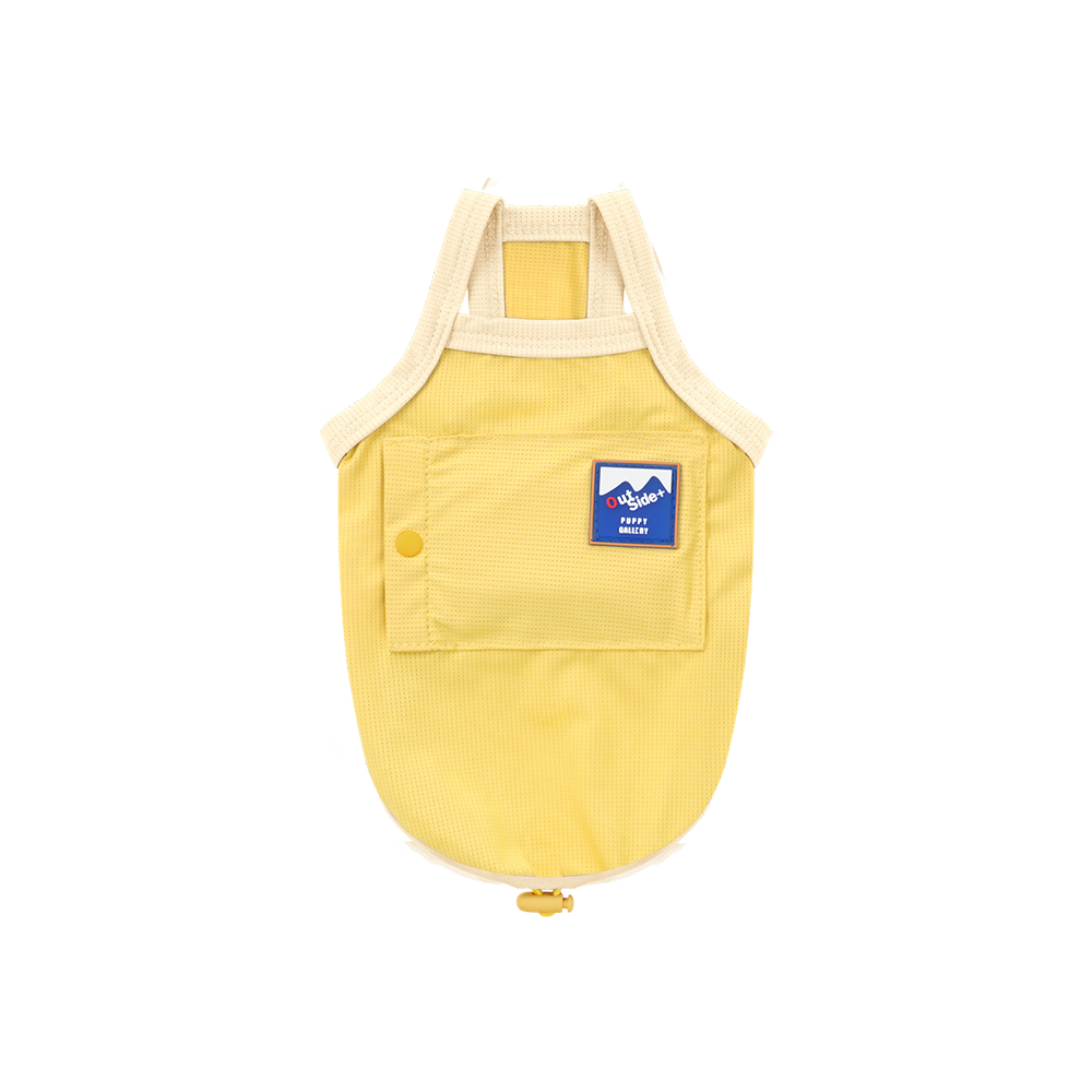 puppygallery｜外出涼感背心 檸檬黃
