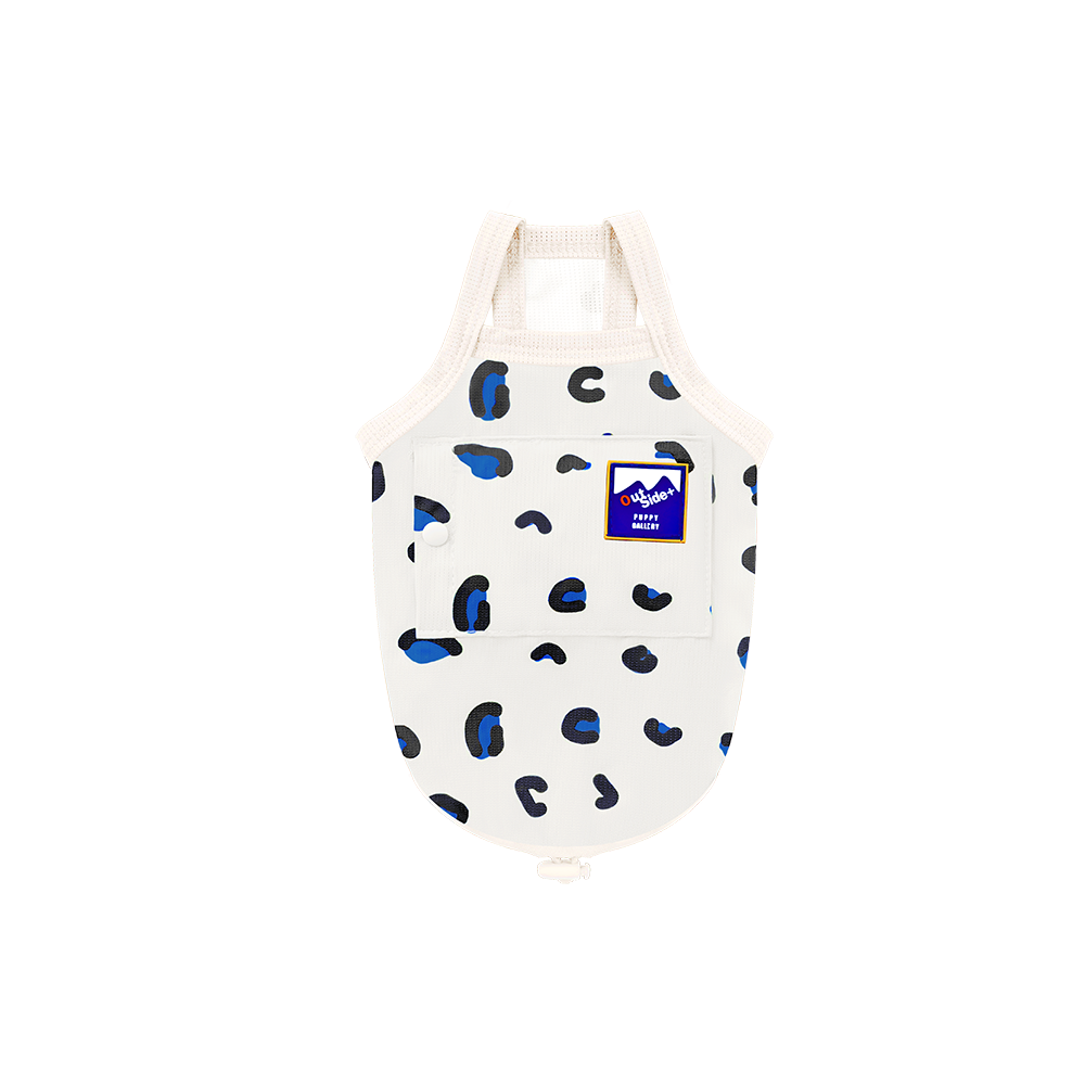 puppygallery｜豹紋涼感背心 象牙白