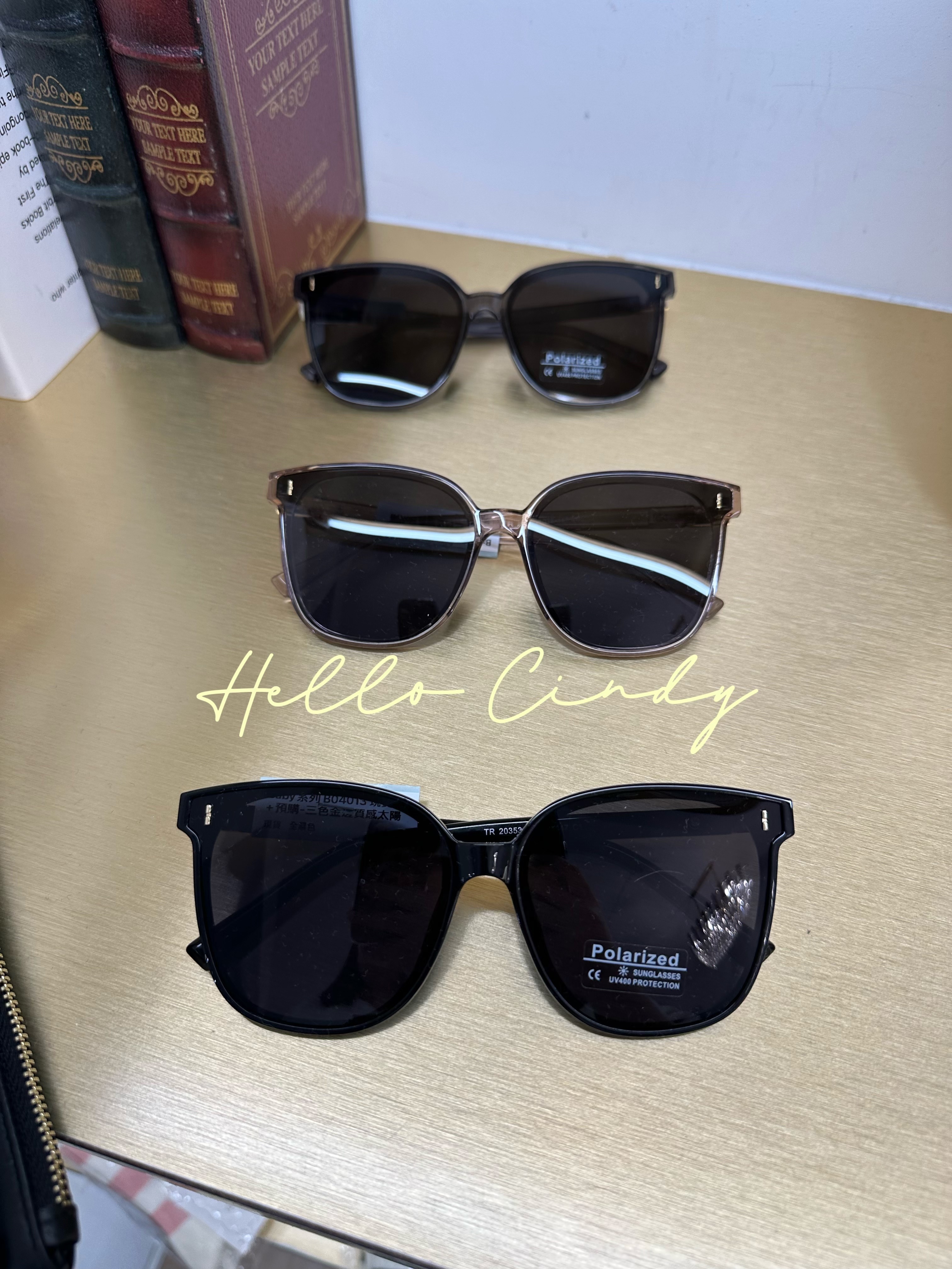 Baby系列 B04013 現貨-三色金邊質感太陽眼鏡（附眼鏡袋）