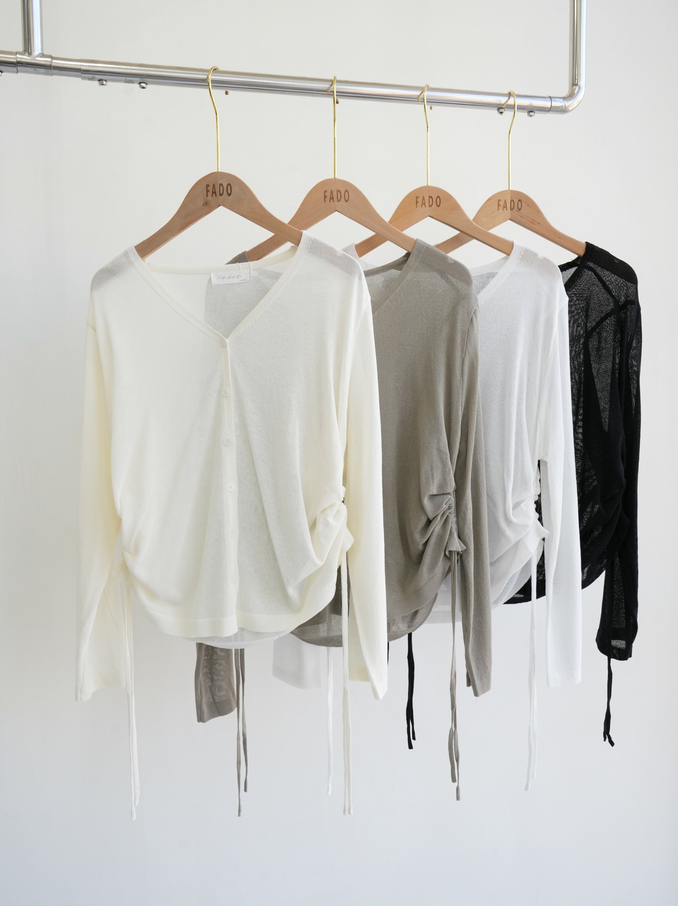 法朵Fado shop｜ 兩側綁帶針織外套 8123002