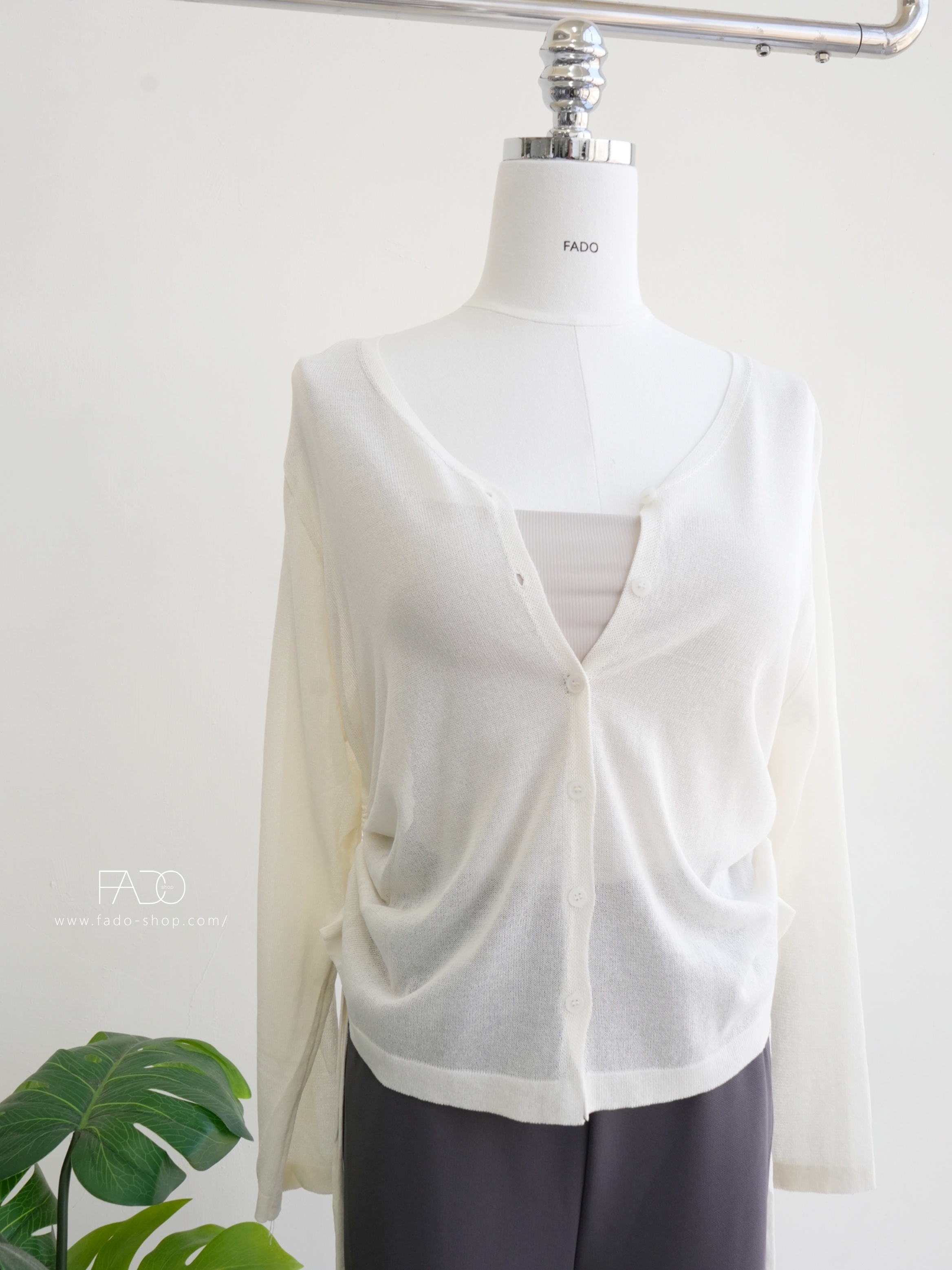 法朵Fado shop｜ 兩側綁帶針織外套 8123002