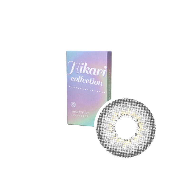 睛靈Hikari光系列彩色月拋(1片)雪曜銀