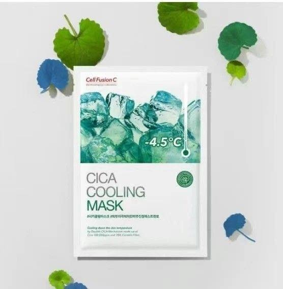 (BID58)【現貨】Cell Fusion C Cica Cooling Mask 積雪草舒緩冰感降溫保濕面膜 5片裝