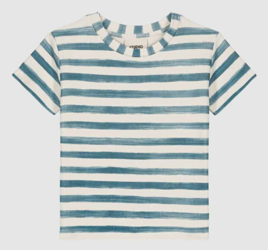 STUDIO BOHEME PARIS pima棉條紋上衣 T-shirt Essential-blue stripes