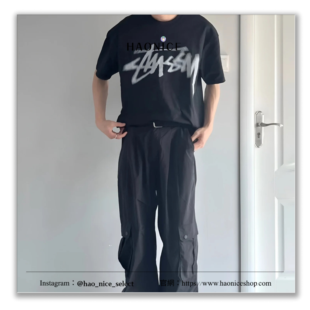 【HAO NICE 】美國🇺🇸街頭潮流 Stussy 25SS  春夏新款 前後經典模糊幻影大LOGO 簡約百搭款 短T🔥