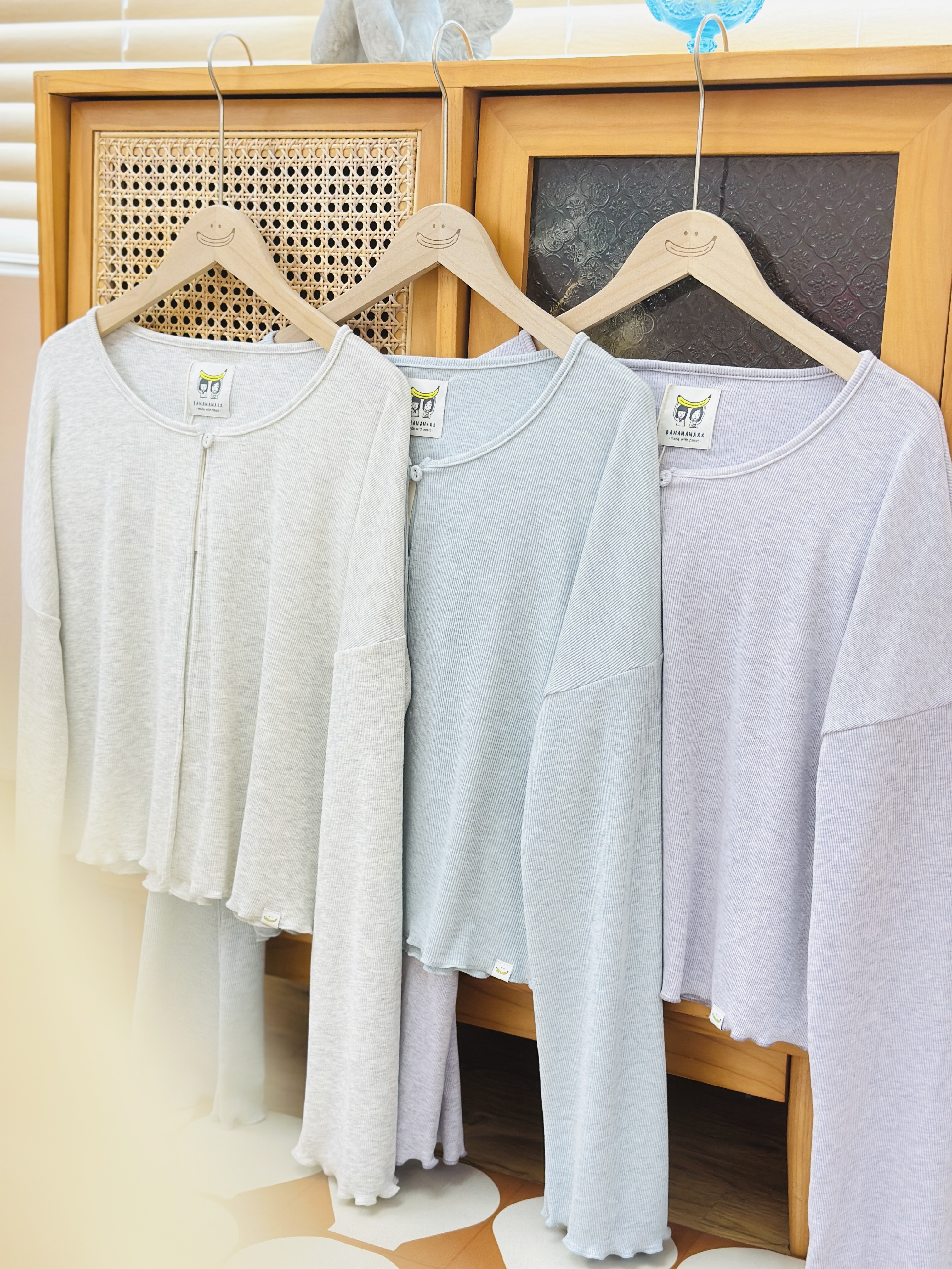 三色 / 雪花單鈕喇叭袖外套 / Melange Button Trumpet Sleeves Jacket