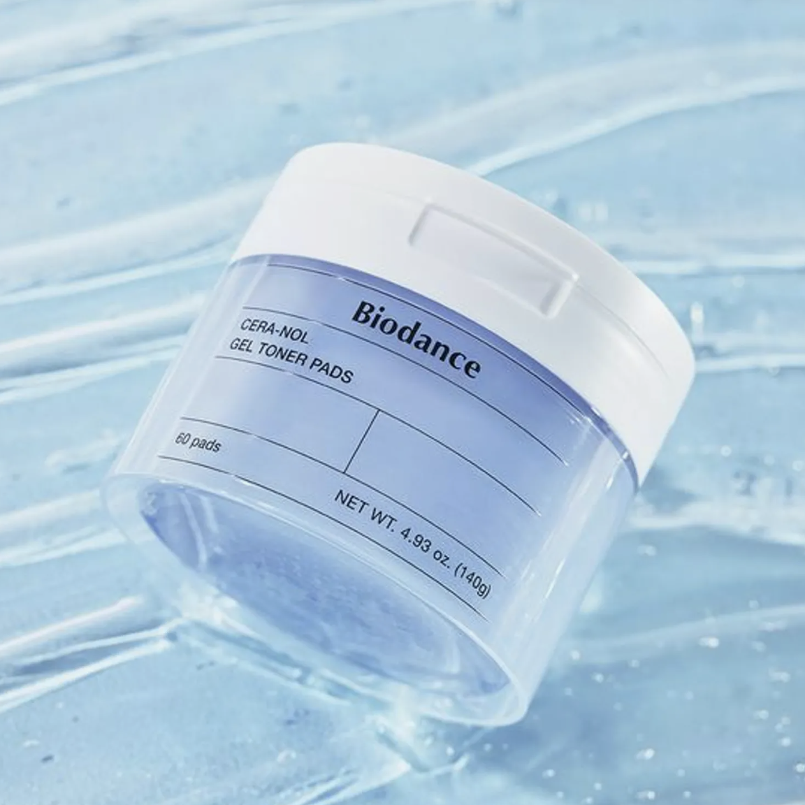 Biodance 透明質酸冰川水神經酰胺舒緩保濕水凝膠爽膚棉片 60片裝