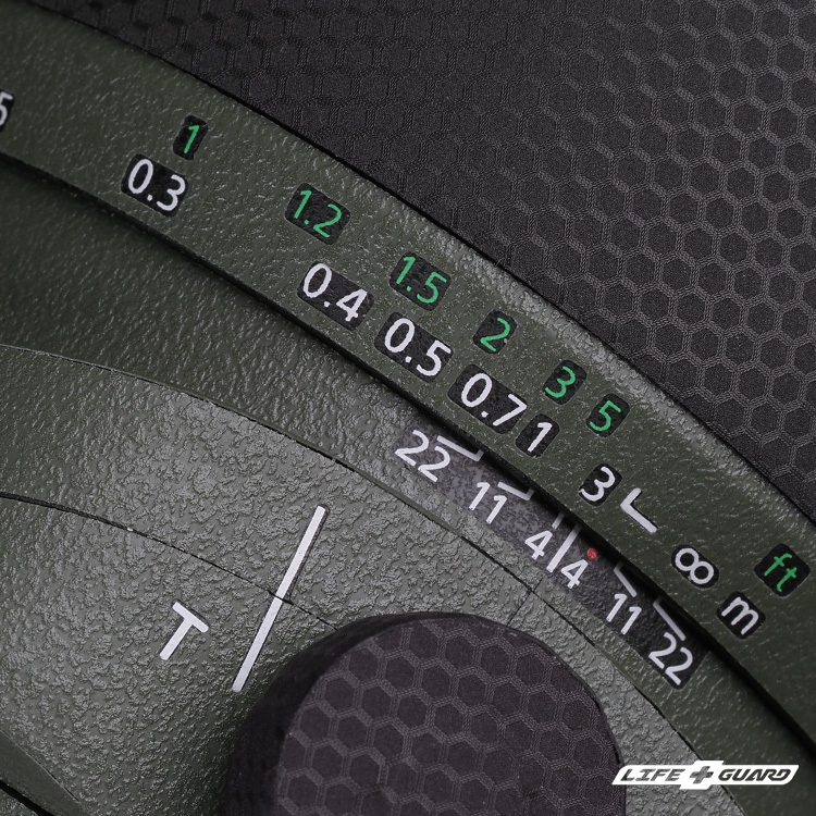 LIFE+GUARD 設計風格，綠色砂紋貼膜質感，專機專屬貼膜