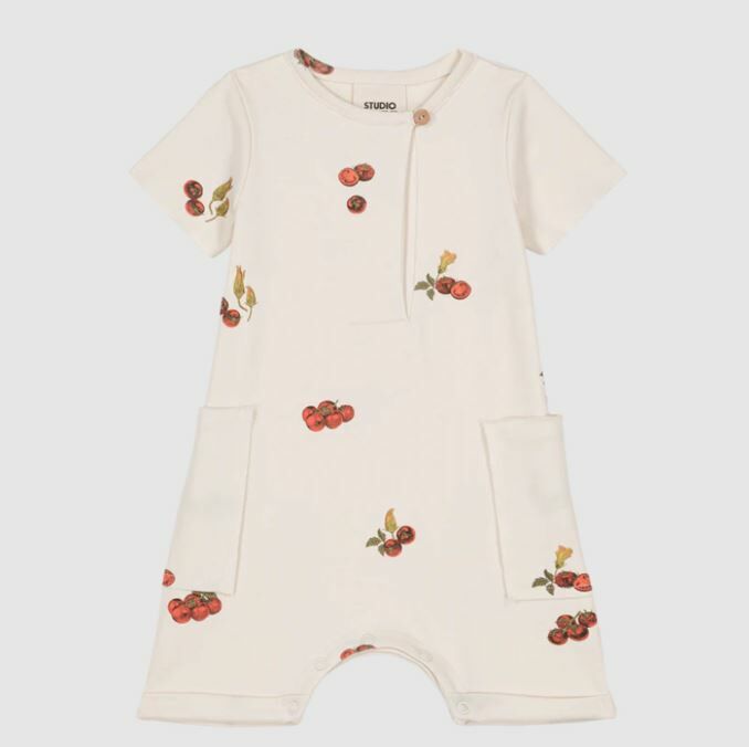 STUDIO BOHEME PARIS pima棉大口袋連身衣 Jumpsuit Aimé-Off white tomatoes