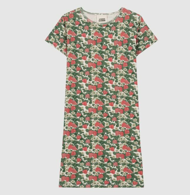 STUDIO BOHEME PARIS 有機棉草莓連身裙 Dress Tuba-Strawberries