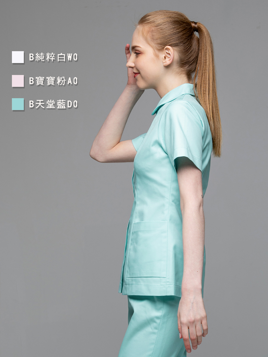 【 B204-D0 出清款】女護理褲裝-B立挺布-天堂藍
