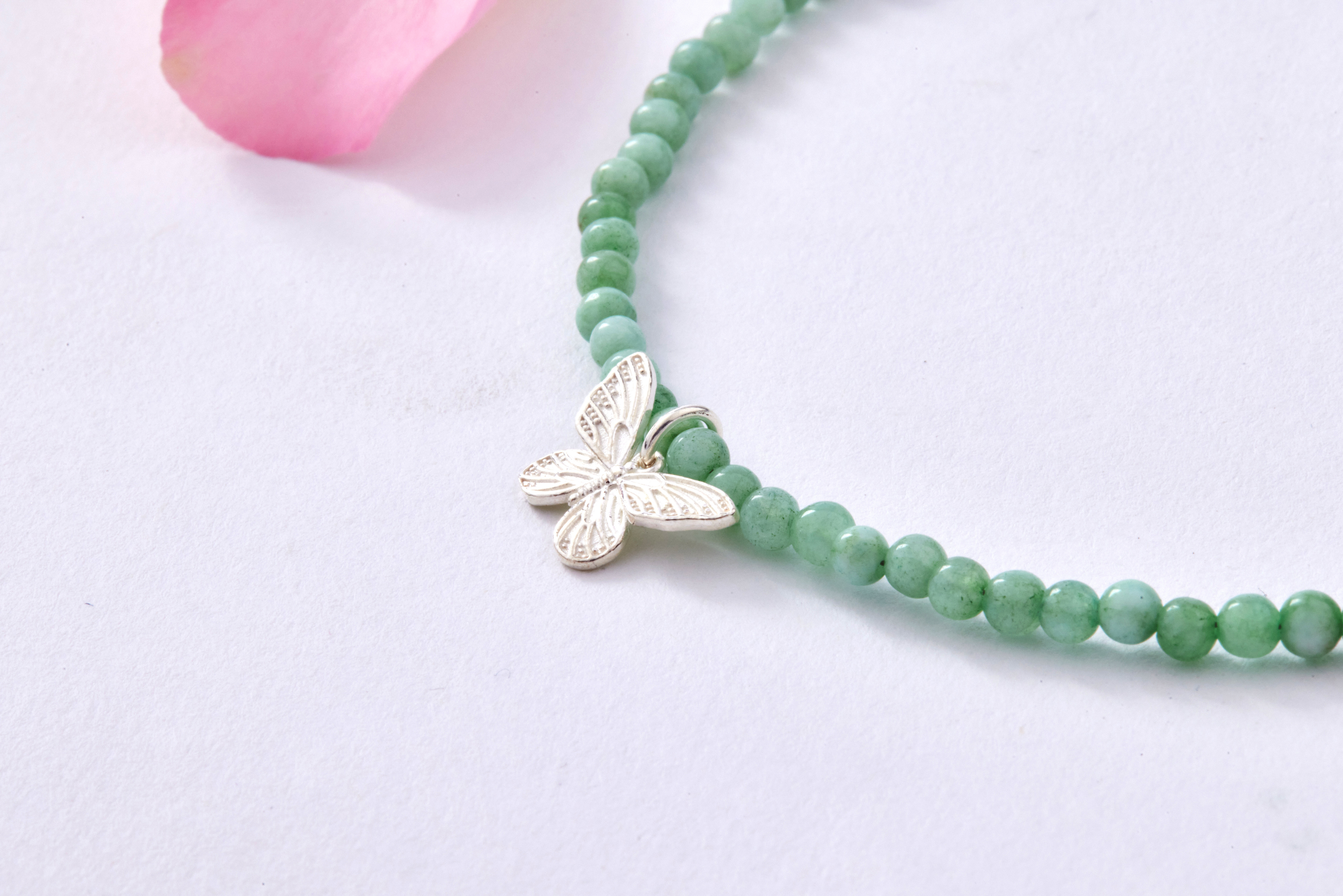 N947 | 純銀天河石蝴蝶項鍊