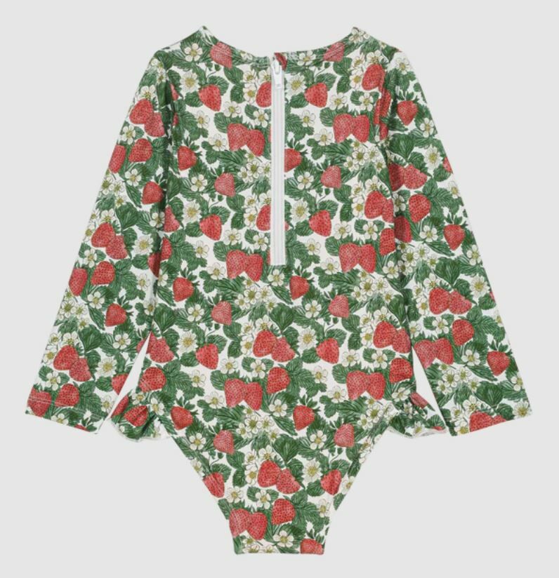 STUDIO BOHEME PARIS 草莓長袖泳衣 Josepha swimsuit-Strawberries