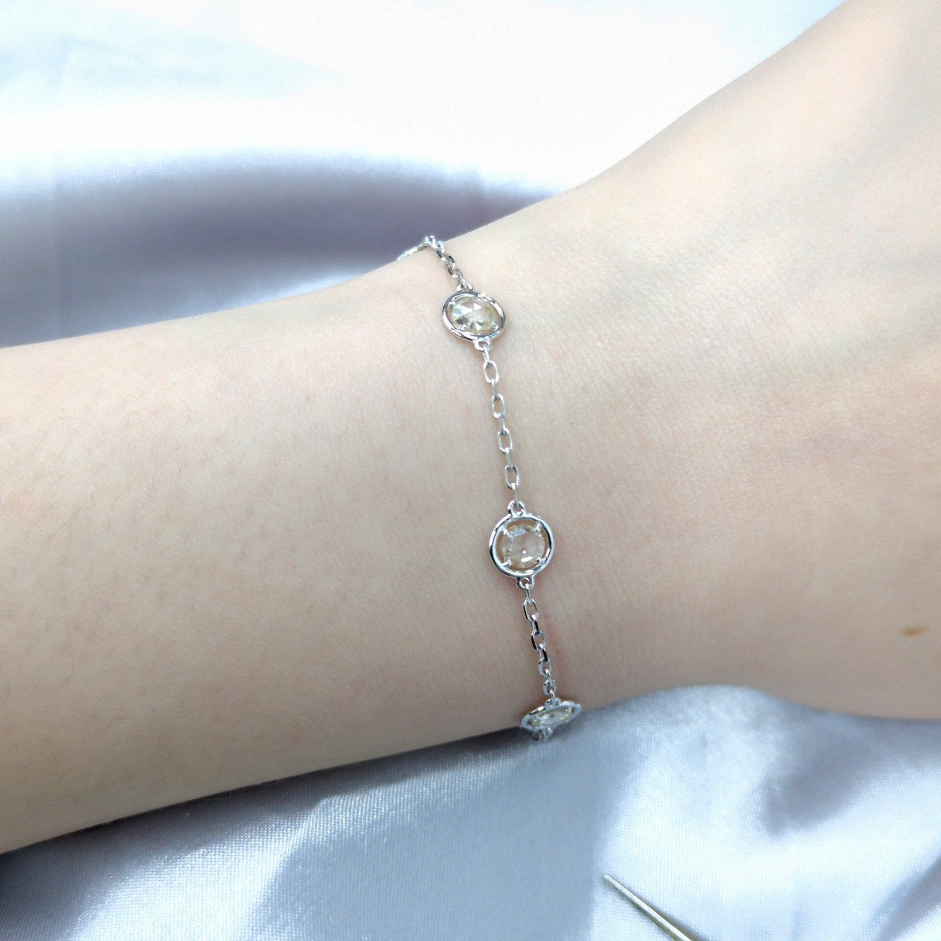 18K White Gold 1.03ct Diamond Bracelet