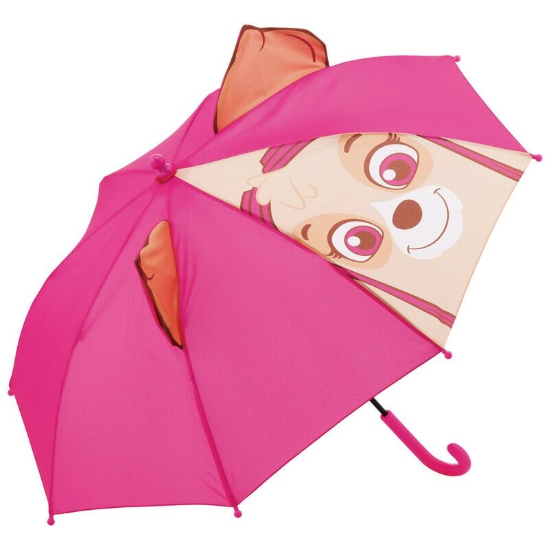 Paw Patrol 立體耳 45cm兒童手動雨傘 雨遮-粉紅色