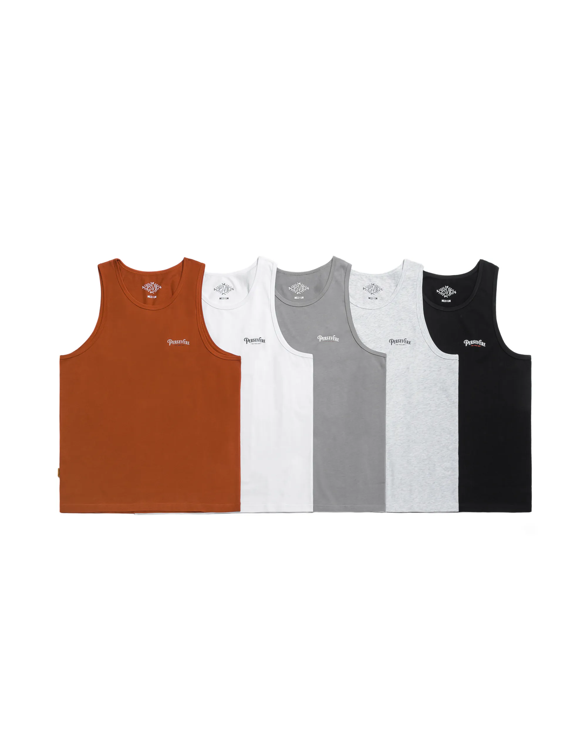PERSEVERE CLASSIC COTTON TANK TOP - GREY
