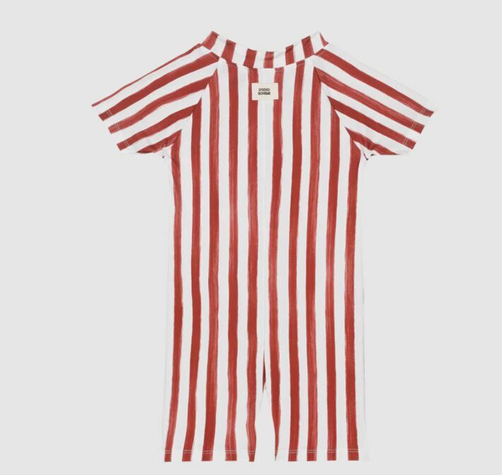STUDIO BOHEME PARIS 條紋連身泳衣 Combishort Anti-UV Lulu-red stripes
