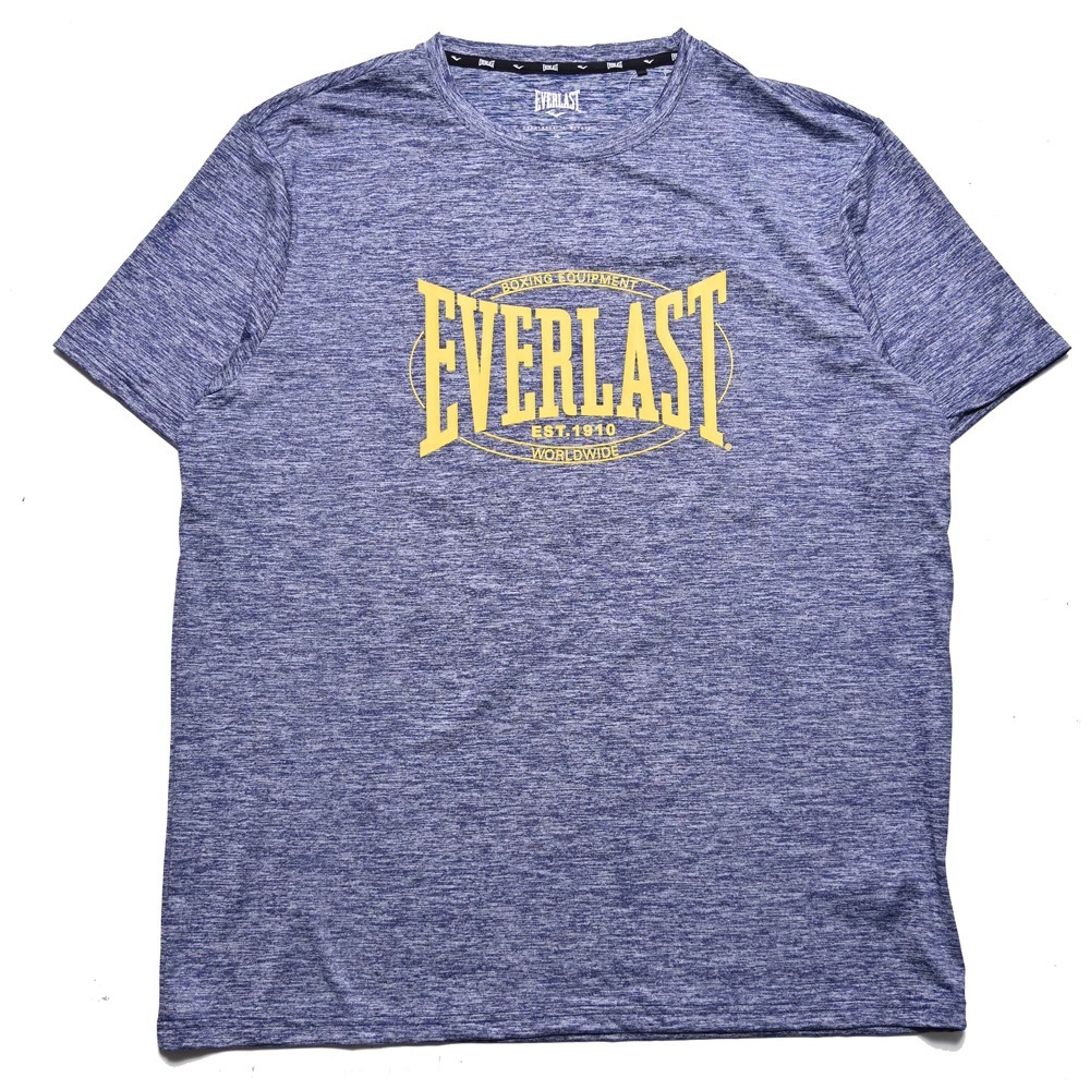 EVERLAST 短袖 短T 藍 黃LOGO 麻花 吸排 機能 上衣 男 4221107982