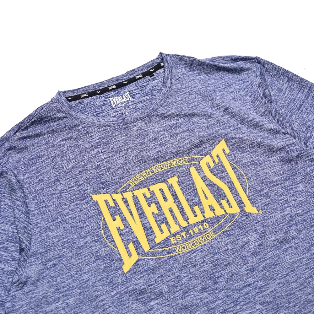 EVERLAST 短袖 短T 藍 黃LOGO 麻花 吸排 機能 上衣 男 4221107982