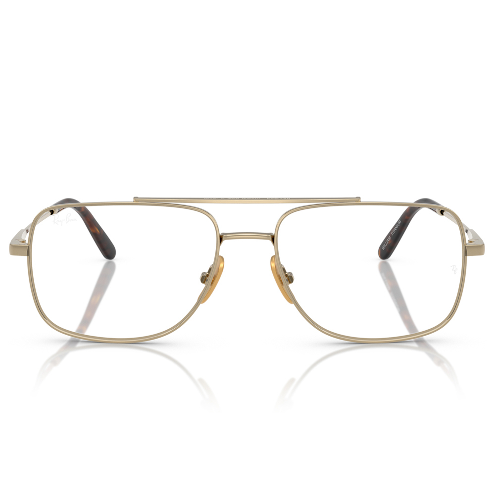 【RayBan】RB8797 1246-56mm 雙槓飛官框光學眼鏡♣(金) #日本製純鈦系列