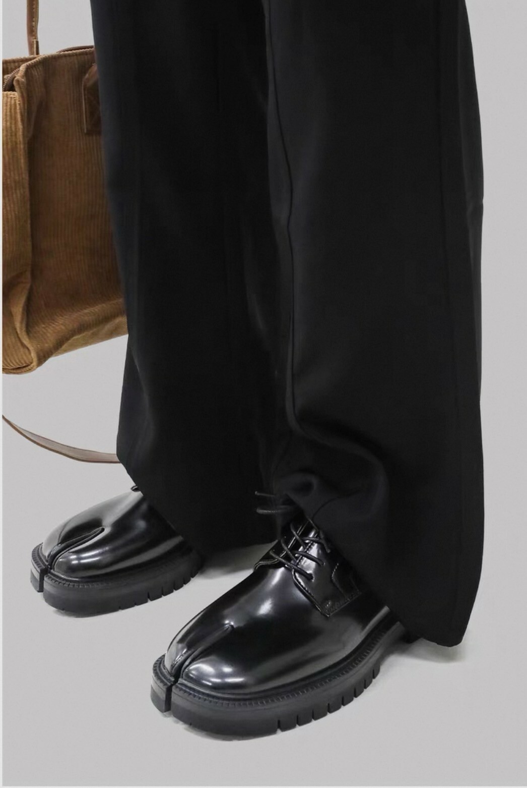 HANQIA 分趾個性 馬蹄厚底 皮鞋 #鞋子