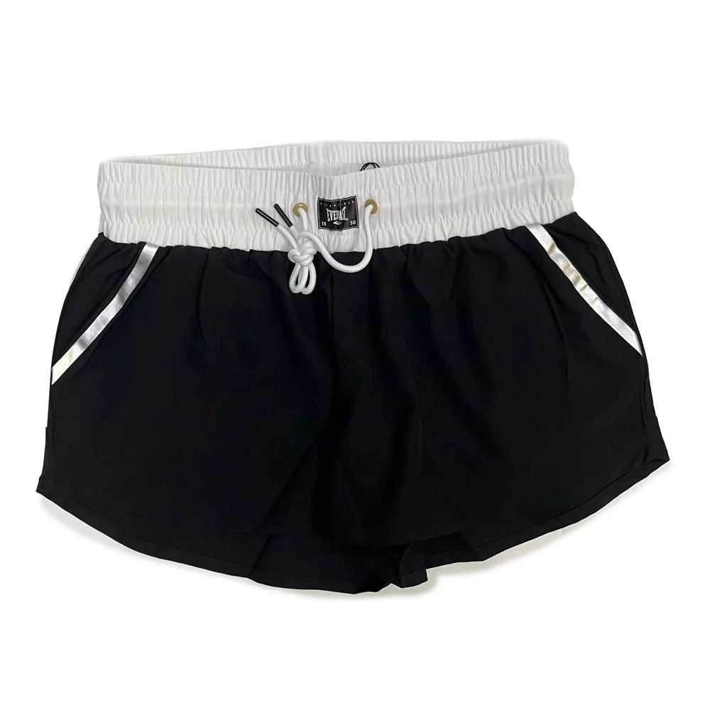 EVERLAST 短褲 黑白 拳擊 運動 短風褲 女 4122752020