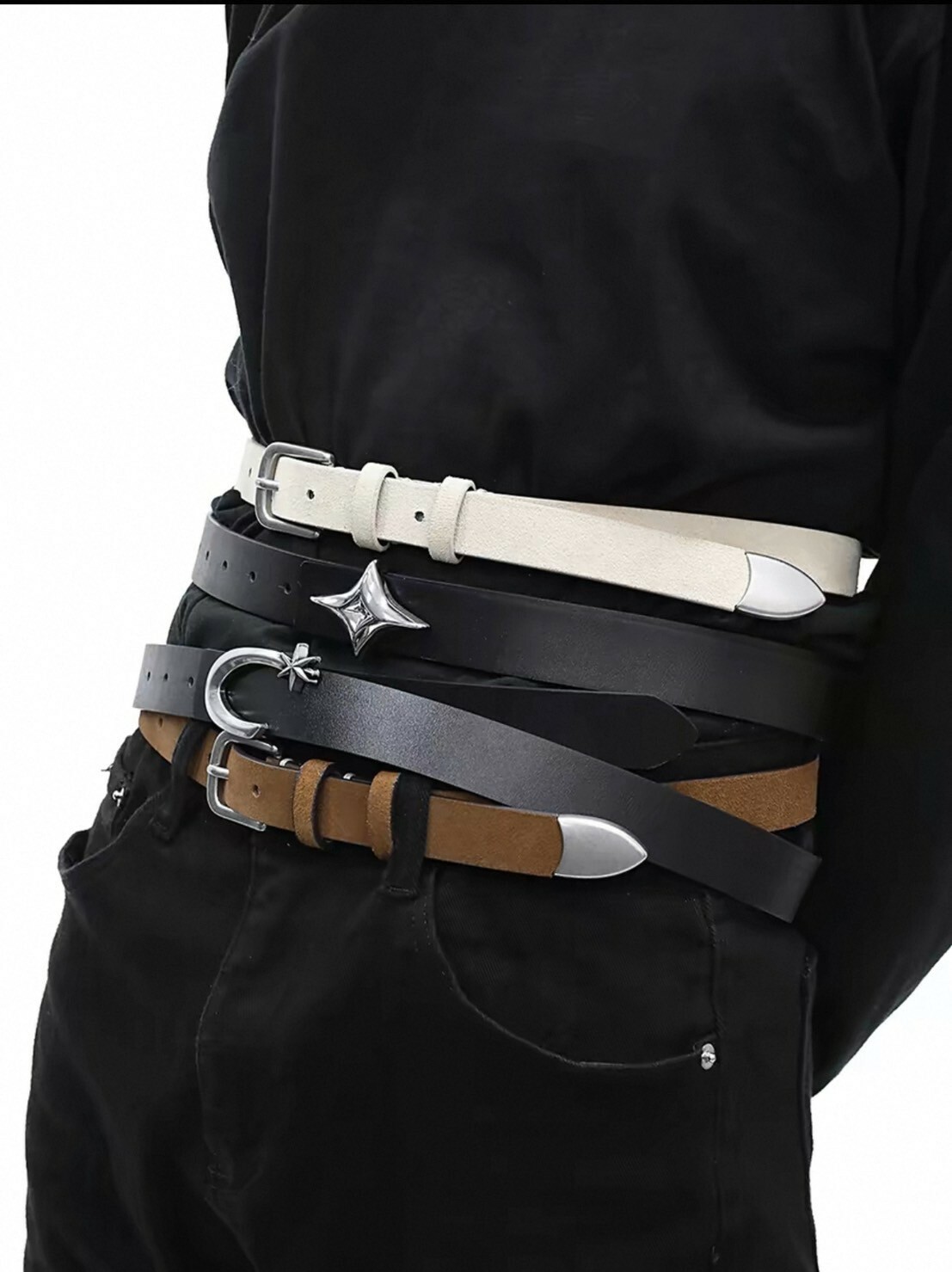 HANQIA 潮流 復古 未來感 配件 #皮帶