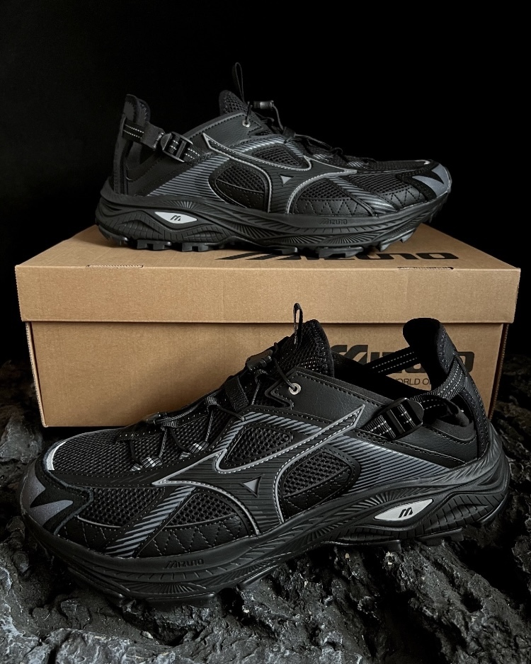 Mizuno Racer Trail SE 復古全黑 登山 機能鞋  D1GH241903