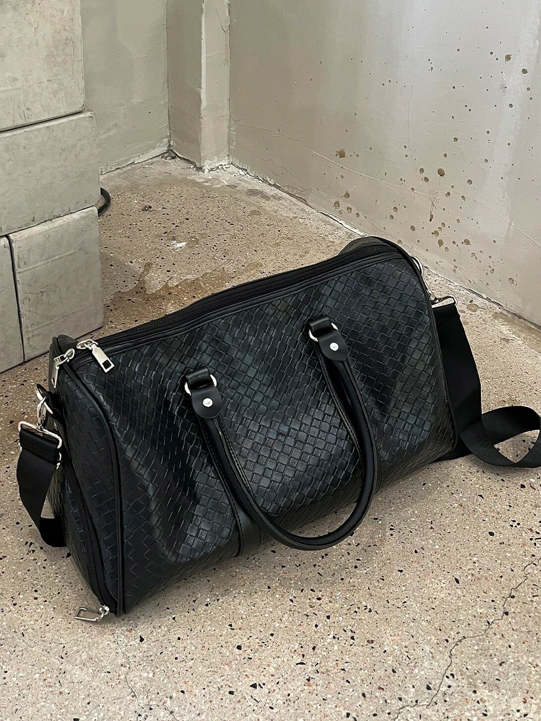 HANQIA 編織 大容量 高級 手提 斜背 單肩 #包包