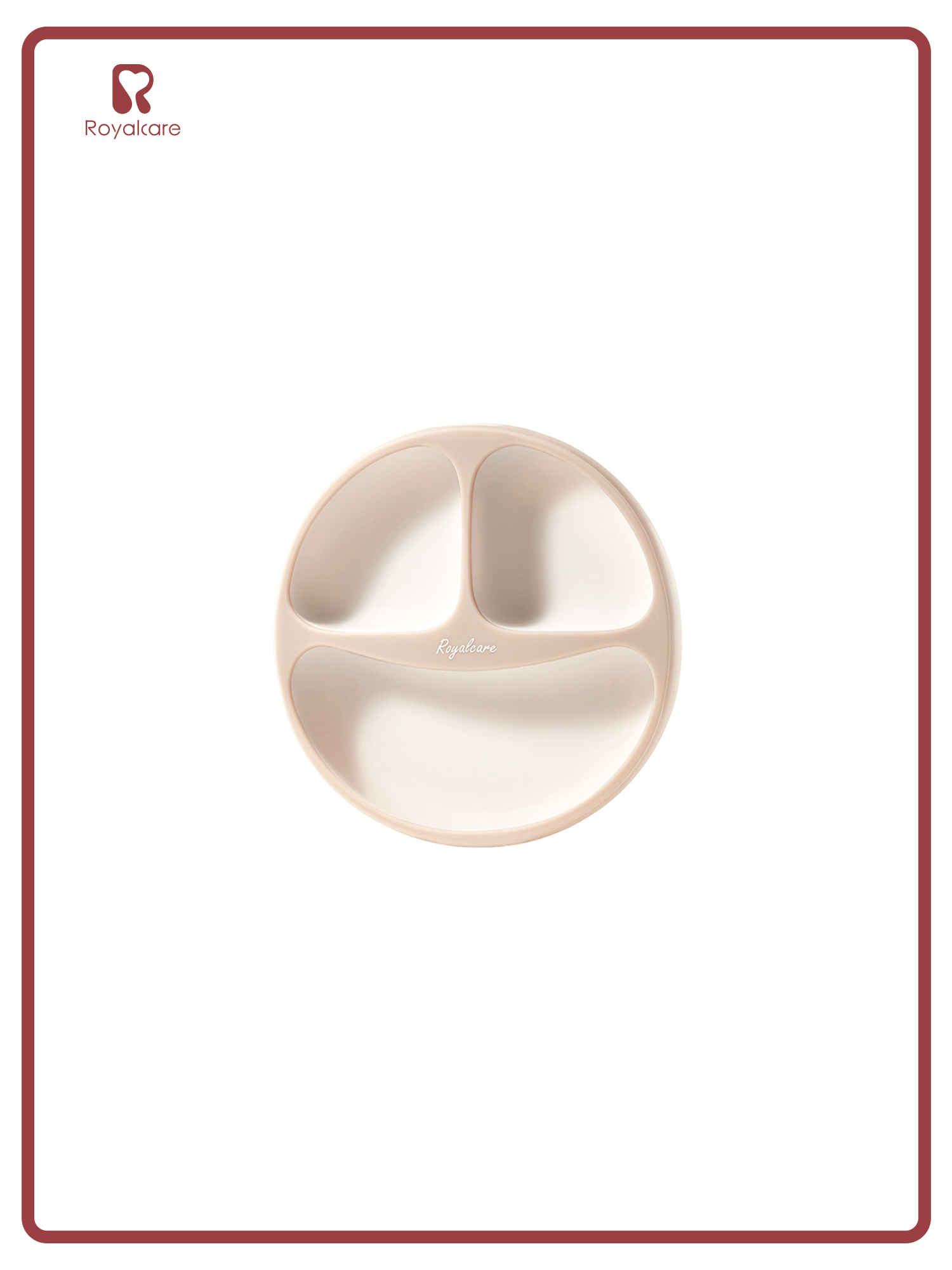 矽膠穩底盤式三格餐盤