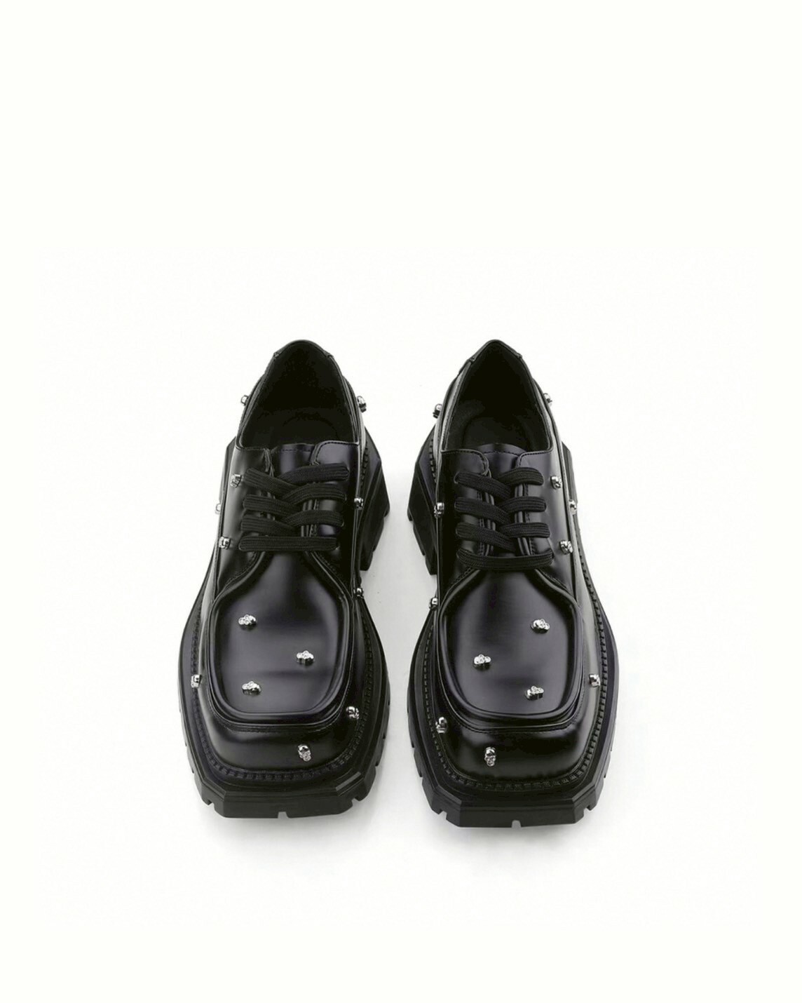 HANQIA 骷顱 金屬 厚底 皮鞋 #鞋子