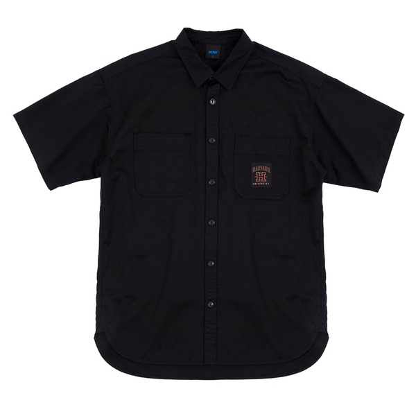 NCAA 中性 哈佛 黑紅 基本織標 工裝 襯衫 7325147120