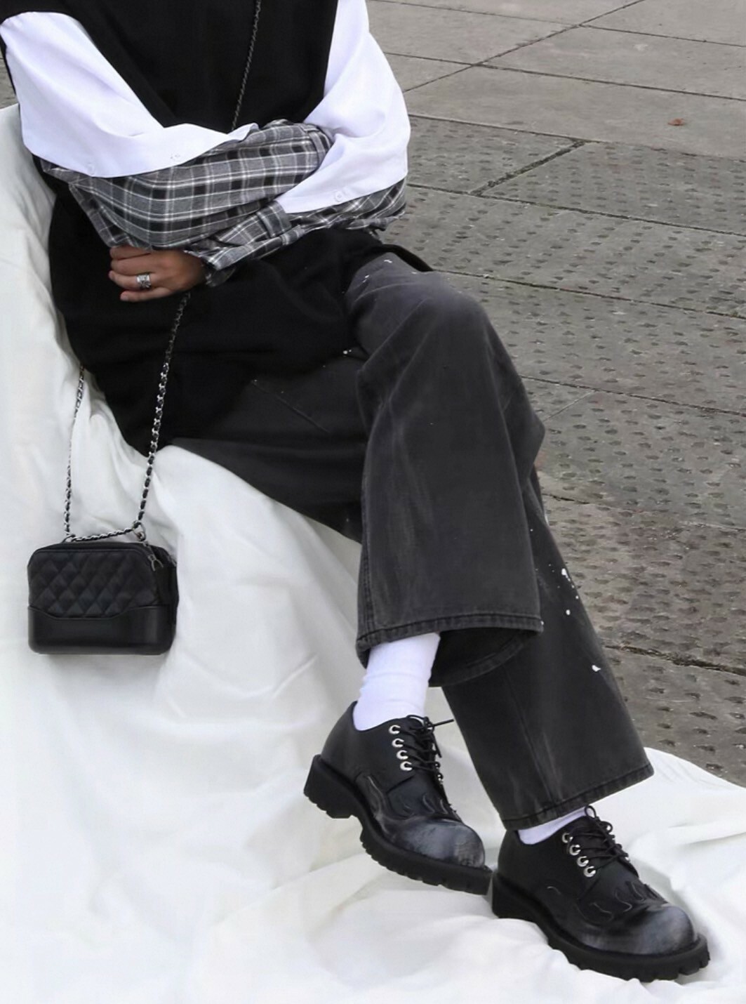 HANQIA 翹頭 做舊 擦皮 厚底 皮鞋 #鞋子