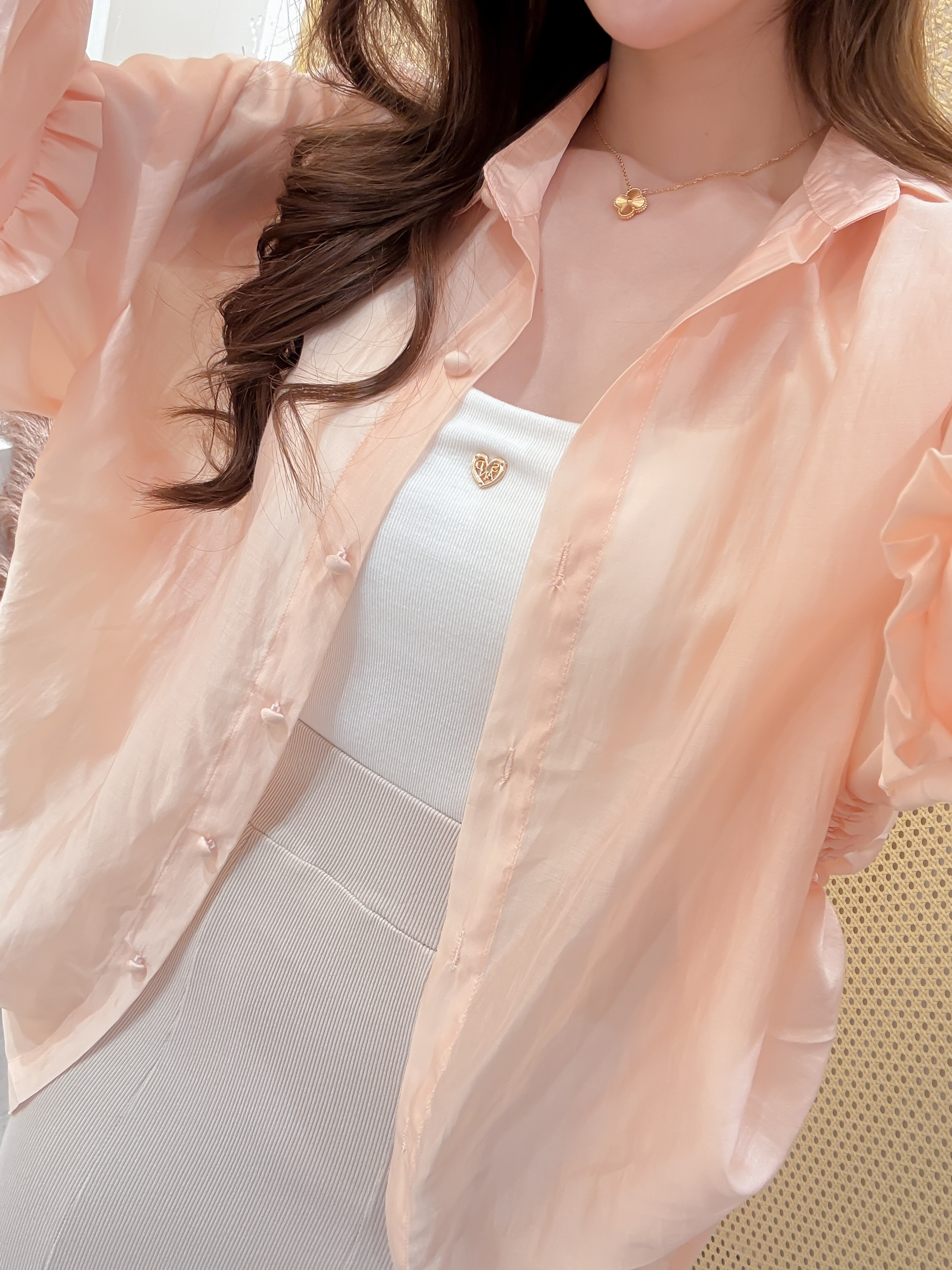 TheSand自訂款 - 珠光束束繩防晒衣