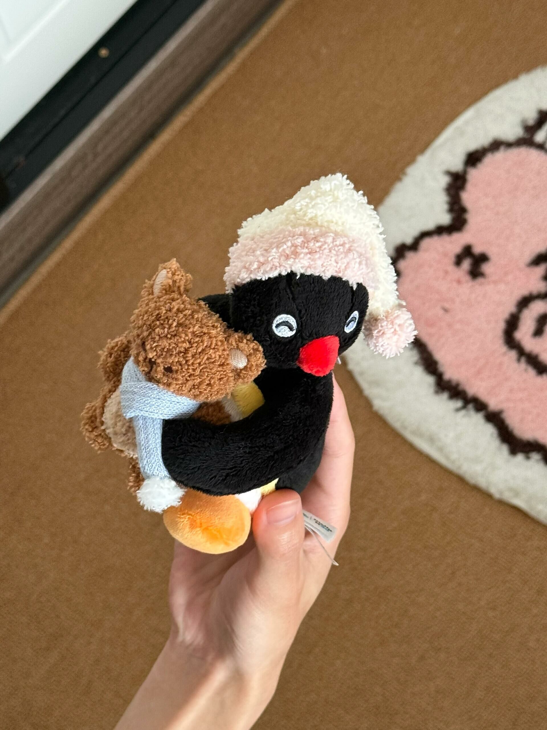 本週限時接單!! PINGU 正版授權 企鵝宅在家系列 咖啡 睡衣 吊飾 鑰匙圈 毛絨吊飾 3款(任買兩件711免運)/預購