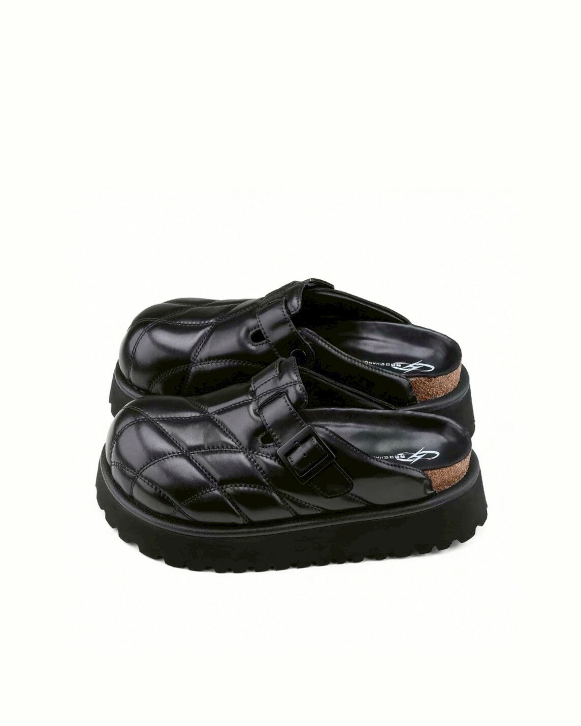 HANQIA 菠蘿 慵懶 厚底勃肯鞋 菱格 #鞋子