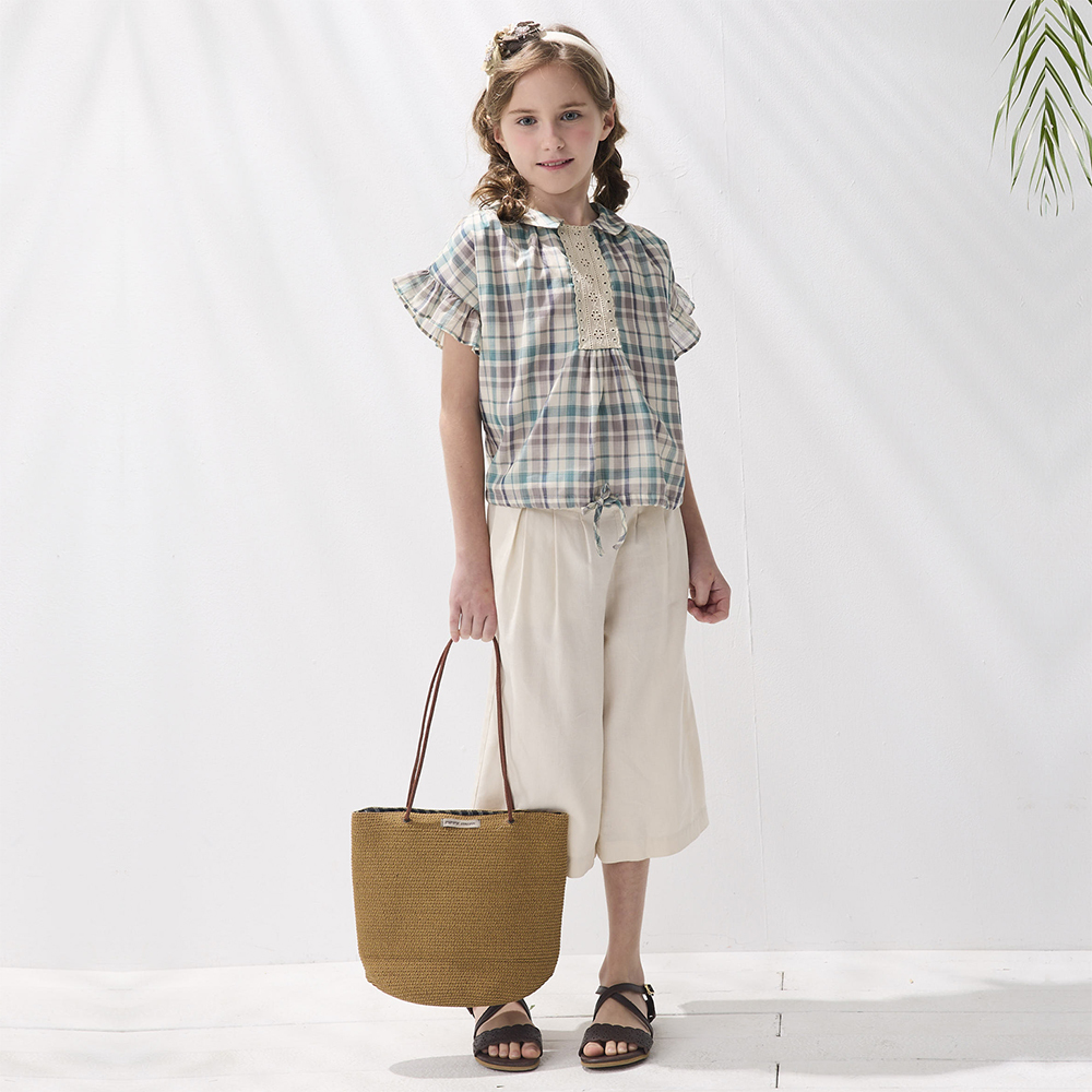 PIPPY 舒適8分寬褲 米白