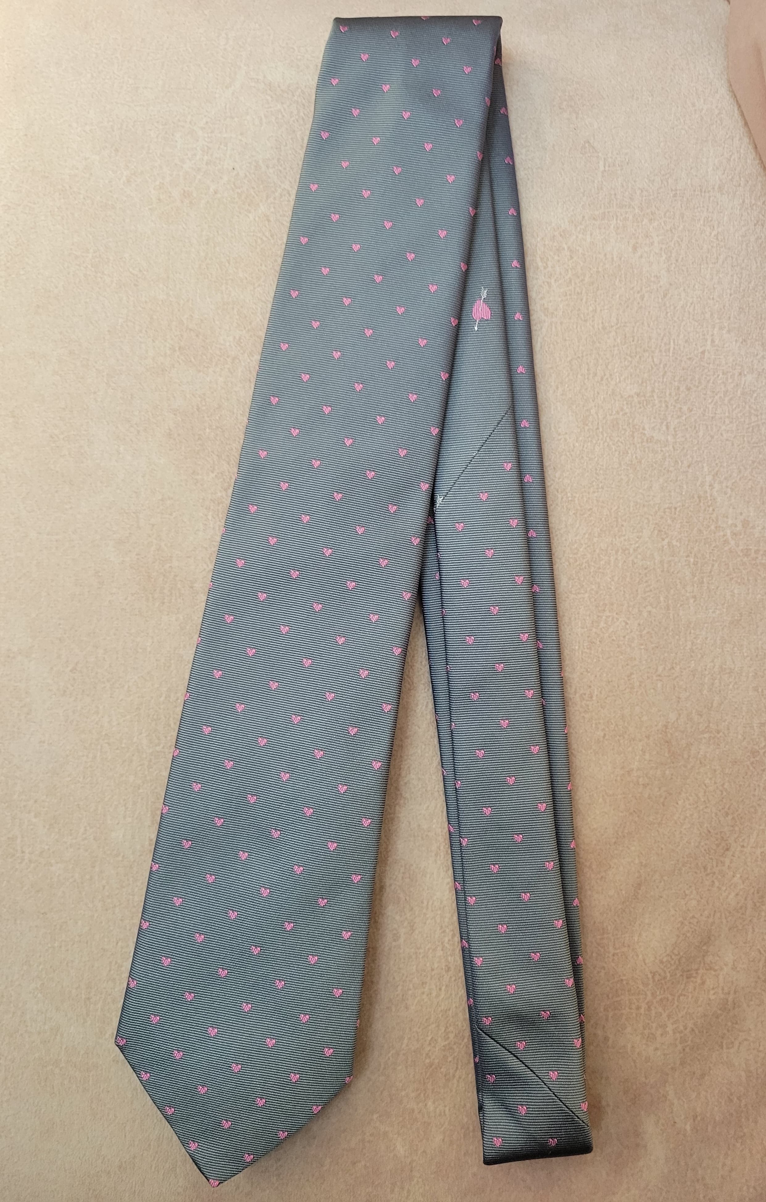 HERMES From Hermès With Love Twillbi tie GRIS NO.44