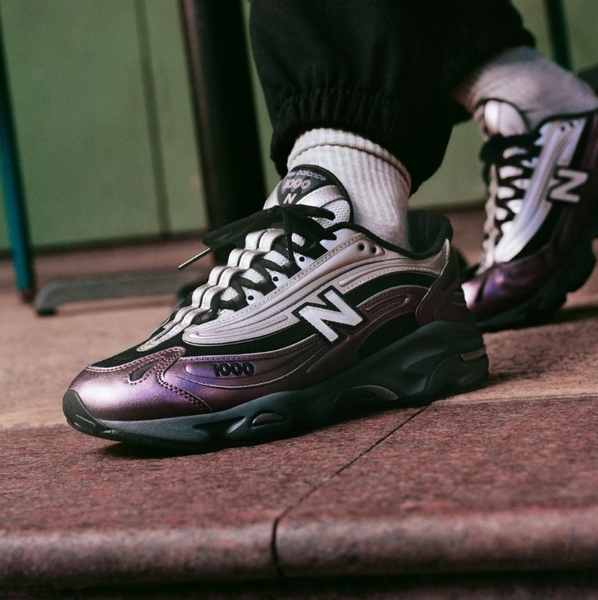 NEW BALANCE 慢跑鞋 M1000 黑銀紫 金屬感 復古 男女 M1000EGY