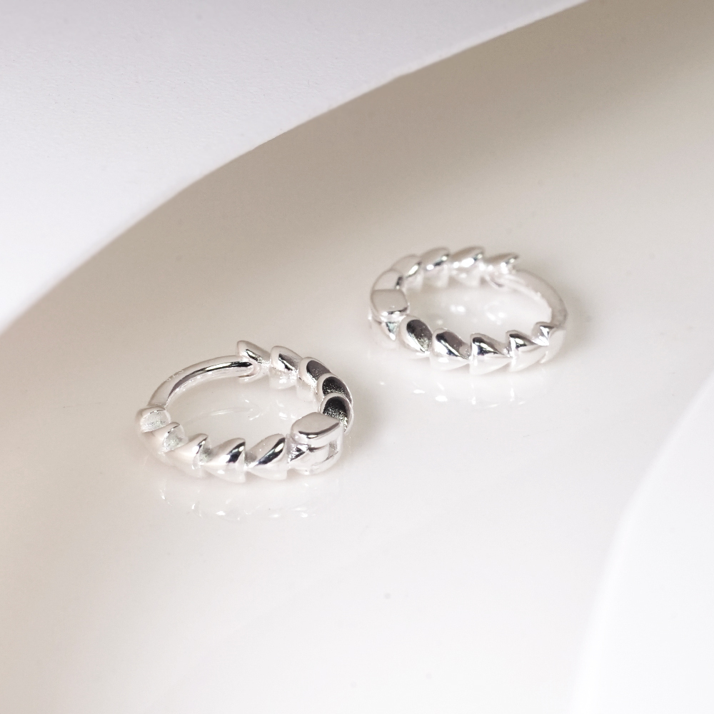 純銀 細語連綿 易扣耳環 925純銀耳環 女生耳環 男生耳環 耳骨耳環