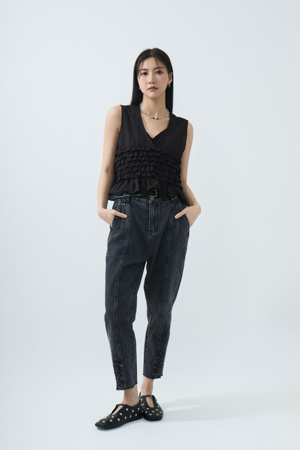 層層ruffles短背心（現貨款式）