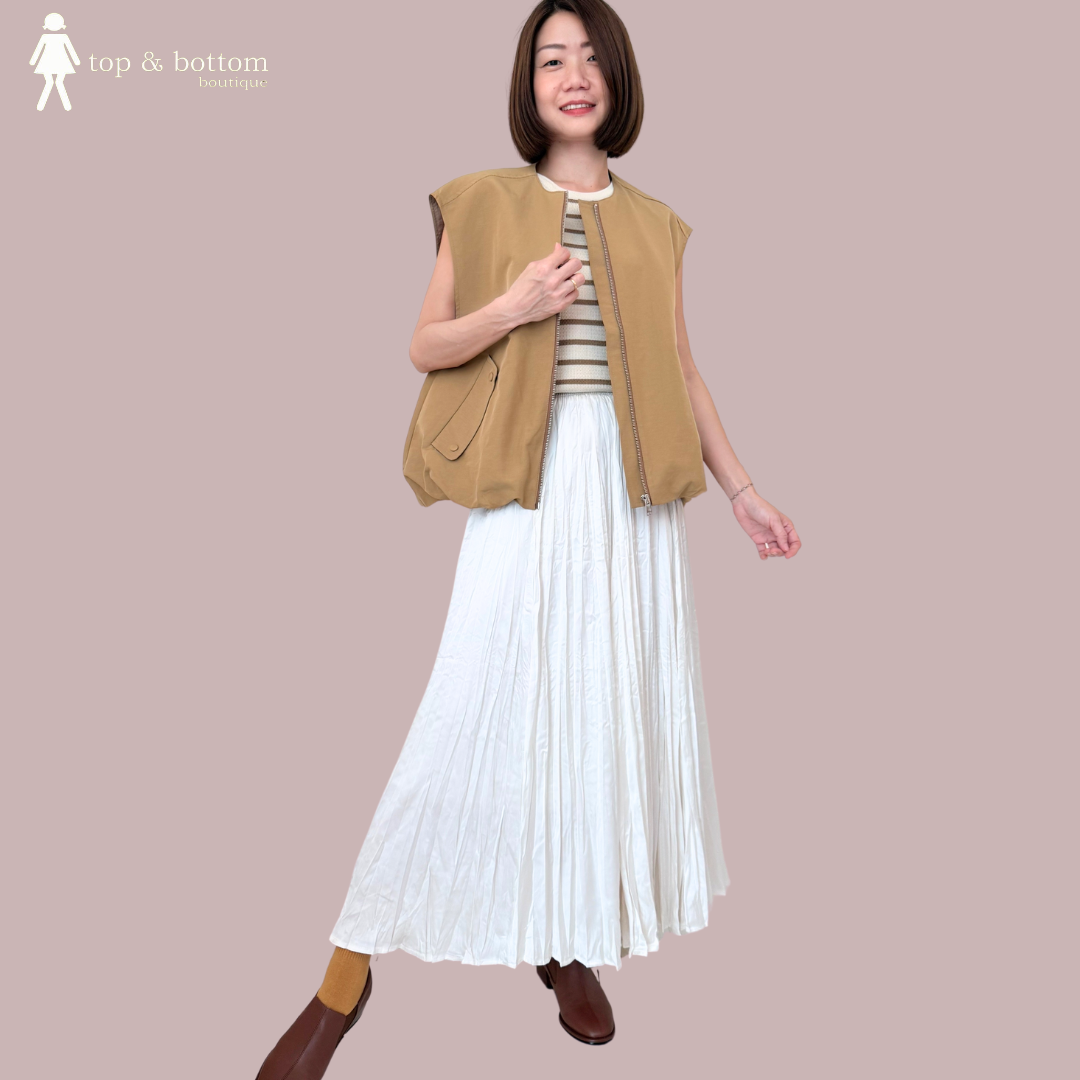 SOLID OVERSIZE BUBBLE HEM VEST