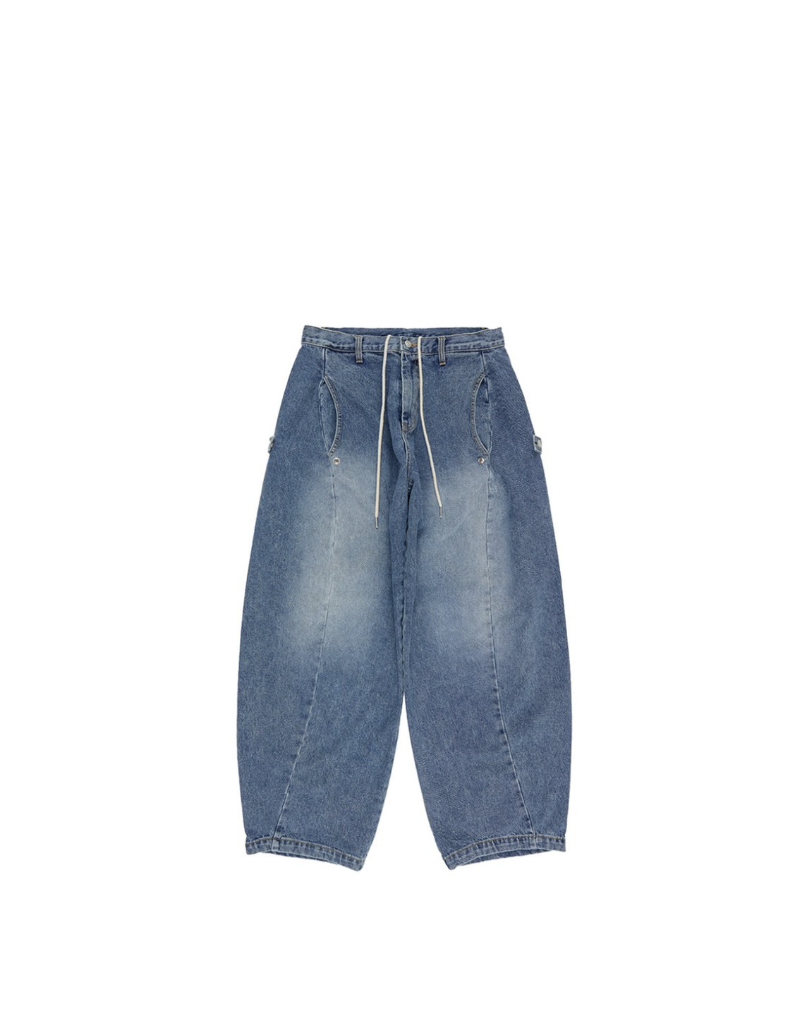 RHOM 廓形 水洗調節 側扣 #牛仔褲